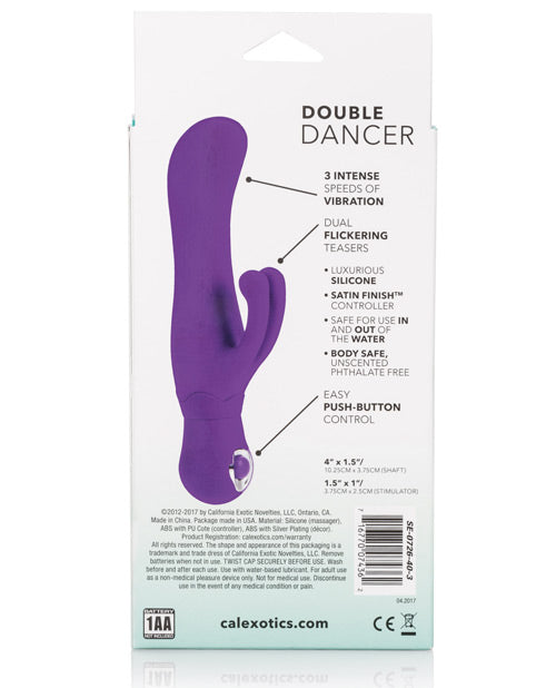 Vibromasseur Clitoridien en Silicone Chic | Vibromasseur Point G Double Dancer | Pointe Courbe Violette | Meilleur Vibromasseur pour Femmes