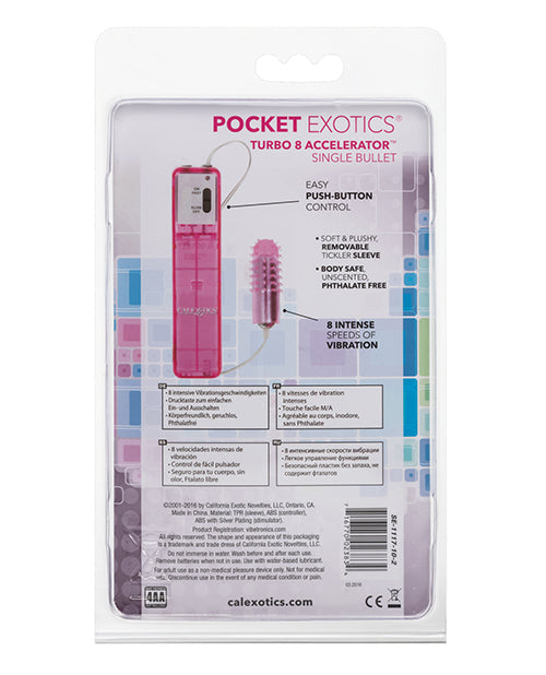 Acelerador Pocket Exotics Turbo 8 Bala Simple - Rosa