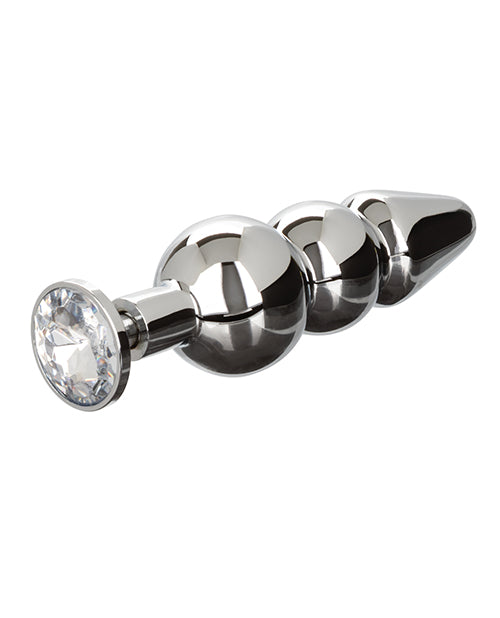 Bouchon anal clouté Star Fucker avec rehausseur en silicone - Noir