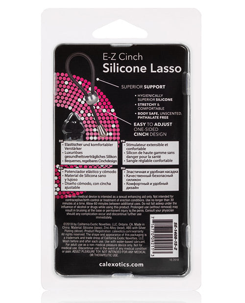 E-Z Cinch Lazo de silicona - Negro