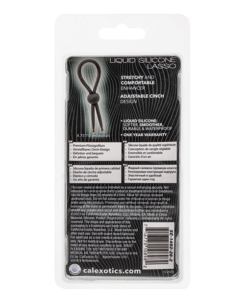 Alpha Liquide Silicone Anneau Pénien Lasso - Noir