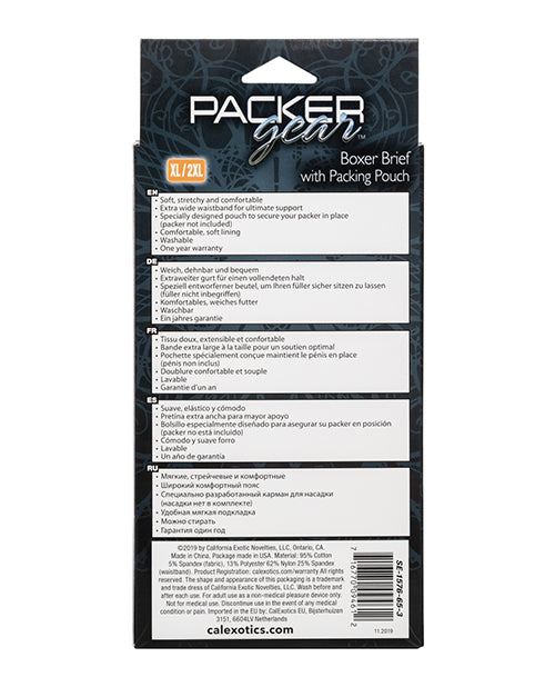Caleçon Boxer Packer Gear avec Pochette de Remplissage - XL/2XL