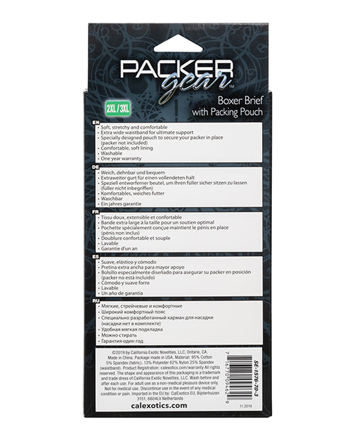 Caleçon Boxer Packer Gear avec Pochette de Remplissage - 2XL/3XL