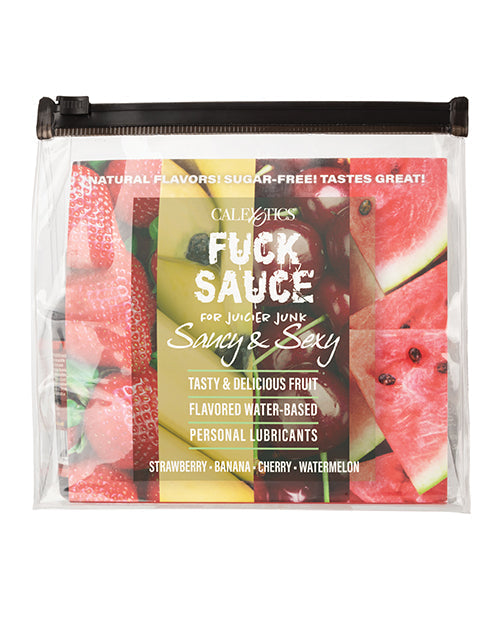 Lubrifiant personnel à base d'eau Saveur Fuck Sauce - Lot de 4 flacons de 59 ml