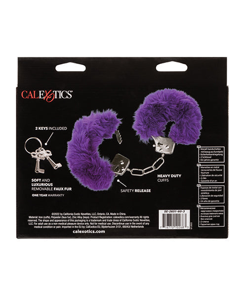 Poignets Ultra Doux en Fausse Fourrure - Violet