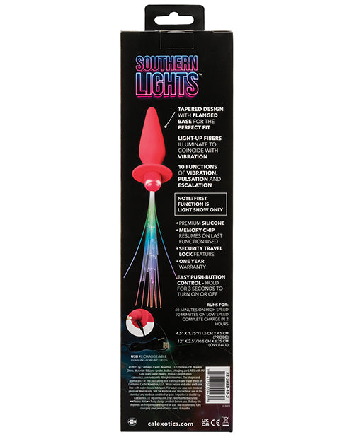 Sonda Anal Vibradora Recargable con Luz Southern Lights - Rosa