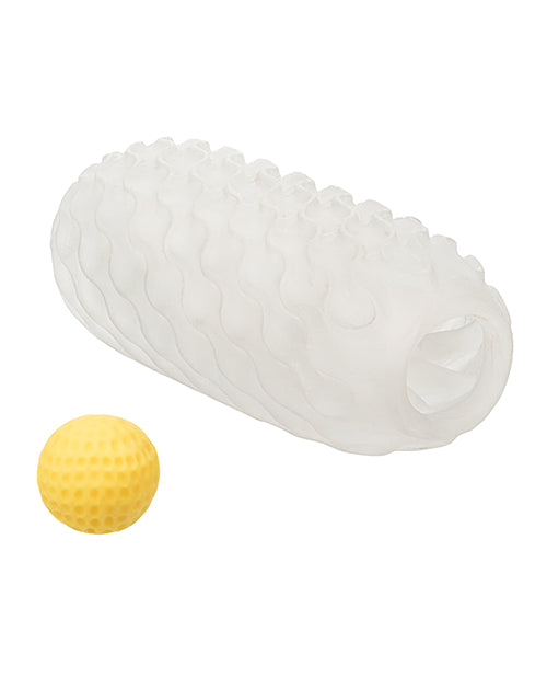 Masturbateur à boule souple réversible Boundless - Jaune