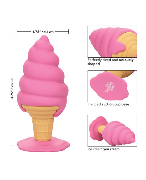 Naughty Bits Yum Bum Godemichet Cône de Crème Glacée - Rose