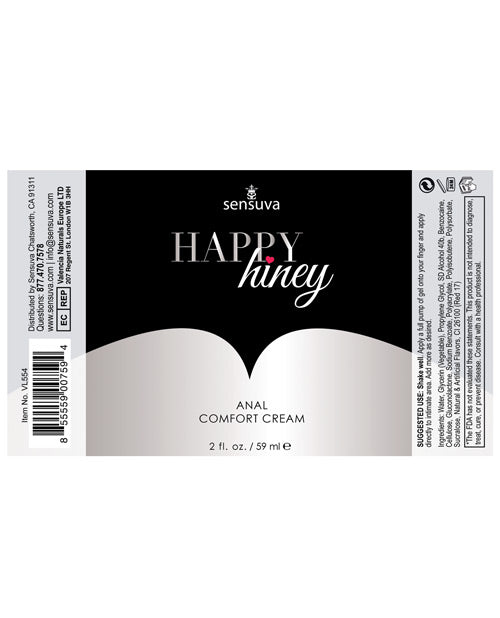 Crème de confort anal Sensuva Happy Hiney - 57 g