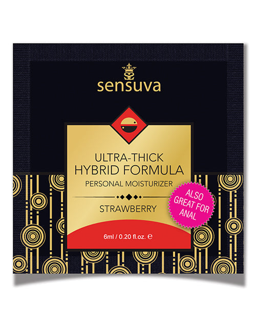 Sensuva Ultra Thick Hybrid Personal Moisturizer Sachet à usage unique - 6 ml Fraise