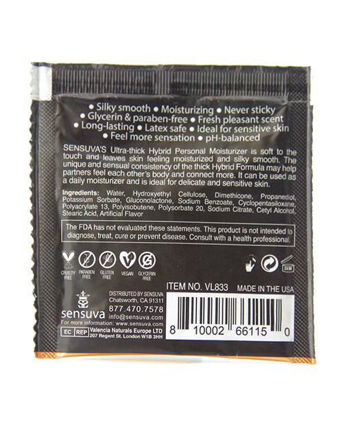 Sensuva Ultra Thick Hybrid Personal Moisturizer Sachet à usage unique - 6 ml Myrtille Muffin