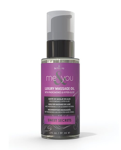 Sensuva Me & You Aceite para Masajes - 2 oz Secretos Dulces