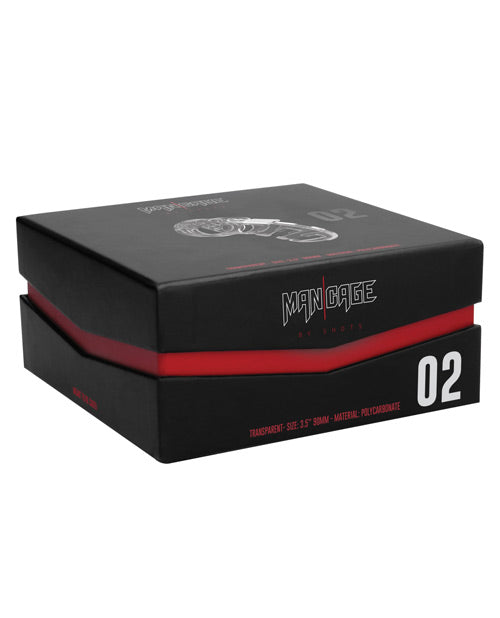 Cage à verge de chasteté pour homme 3,5" modèle 2 - Transparent
