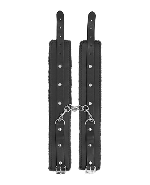 Menottes de cheville en cuir souple Shots Ouch - Noir