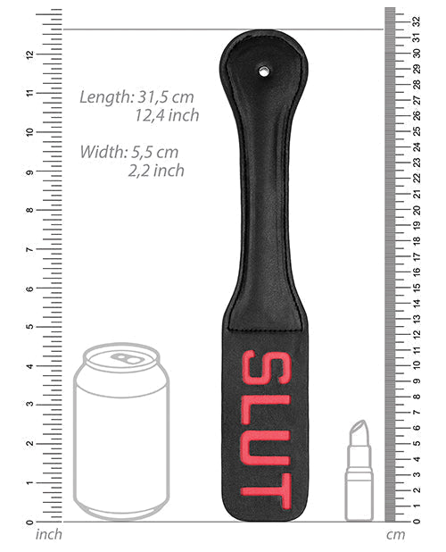 Shot Ouch Slut Paddle - Noir