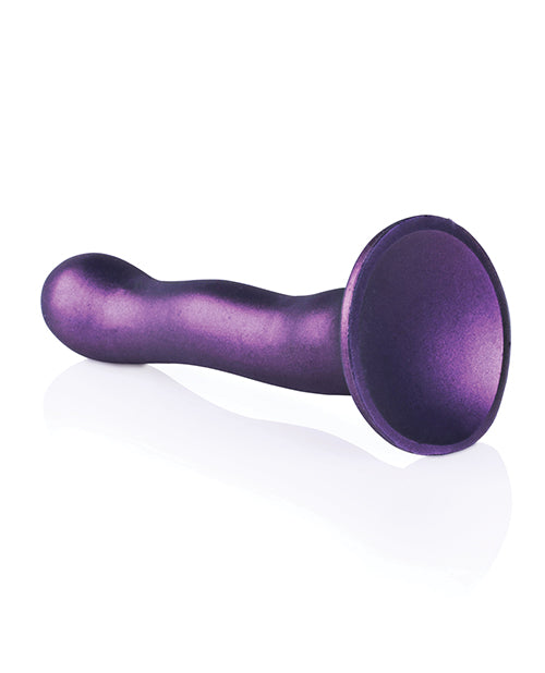 Godemichet 7" Gros Pénis en Shots Ouch | Godemichet Réaliste Point G Courbé | Godemichet Ventouse Violet Métallisé