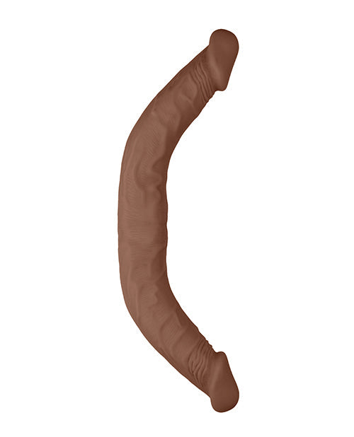 Dildo gigante Shots | Dildo grande RealRock de 45 cm | Dildo doble | Dildo realista color tostado | Dildo grande