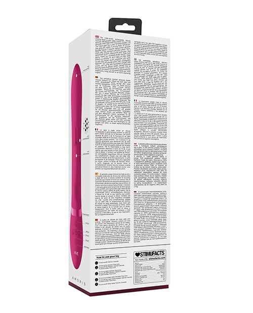 Vibromasseur point G Shots | Vibromasseur clitoridien Vive Amoris | Vibromasseur lapin avec perles stimulantes rose | Meilleur vibromasseur pour femme