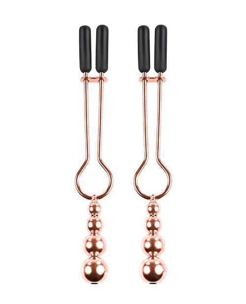 Pinzas para pezones con cuentas Selopa - Oro rosa