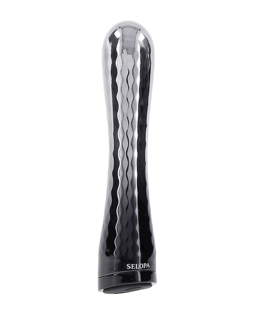 Vibromasseur balle Selopa Silverado | Tige mince texturée gris-noir | Bout bulbeux | Meilleur vibromasseur en vente