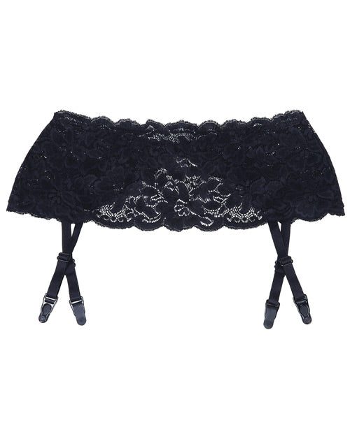 Porte-jarretelles en dentelle stretch avec jarretelles réglables Noir T/U
