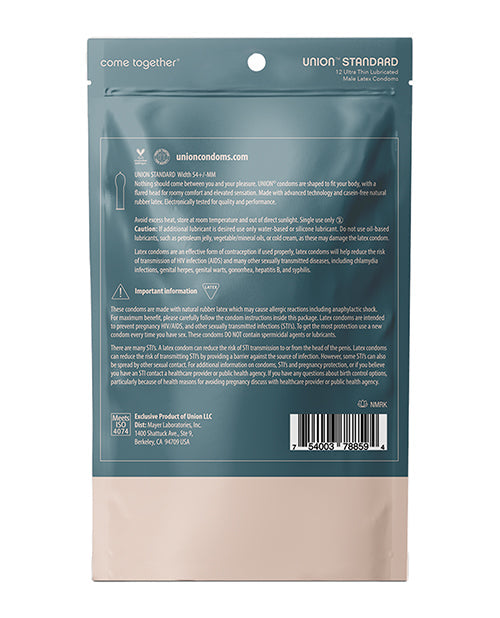 Preservativos Union Standard - Paquete de 12