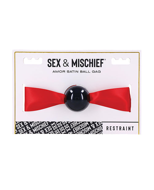Mordaza esférica de satén Sex & Mischief Amor