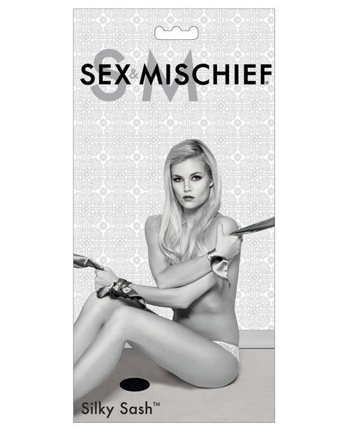 Sex & Mischief Entraves en satin soyeux - Noir
