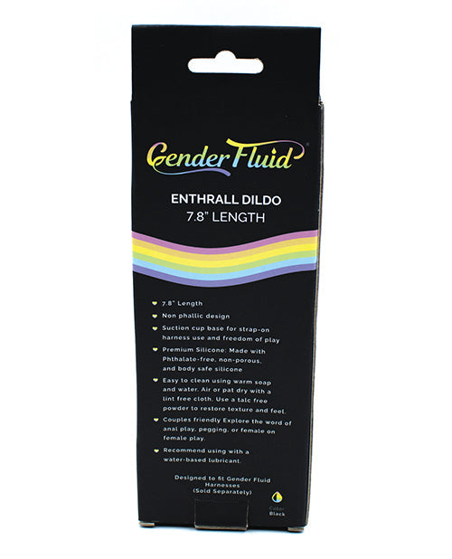 Dildo consolador strap on Enthrall de 7,8" Gender Fluid - Negro