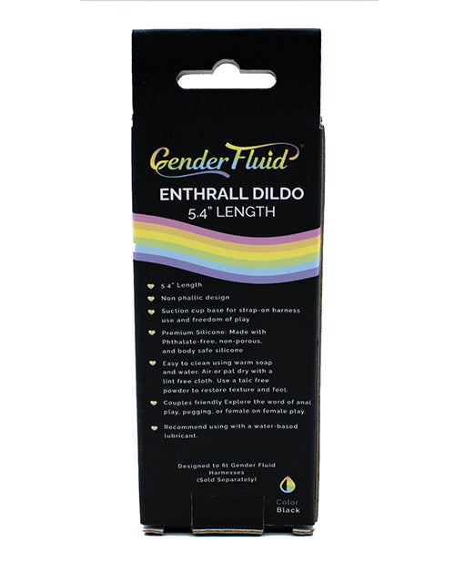 Arnés dildo de 5.4" "Enthrall" para género fluido - Negro