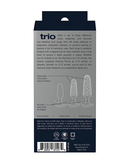 VeDO Trio Ensemble de Plugs Anaux - Noir