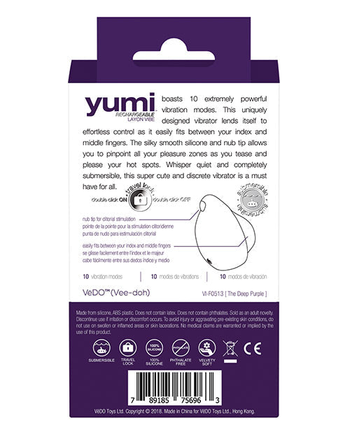 VeDO Yumi Vibrador de Dedo - Morado Oscuro