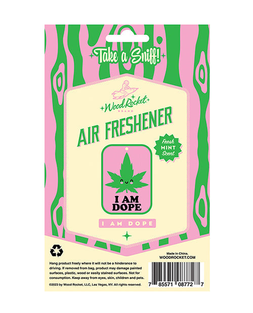 Ambientador Wood Rocket "I am Dope" - Menta