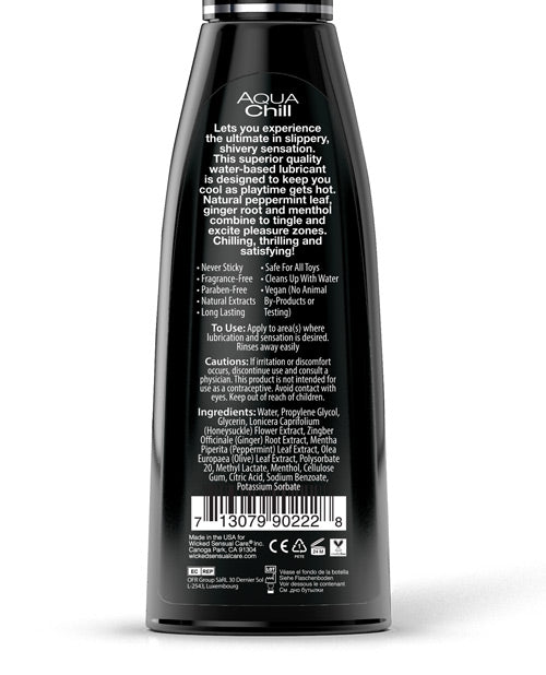 Lubrifiant rafraîchissant à base d'eau Wicked Sensual Care Aqua Chill - 120 ml