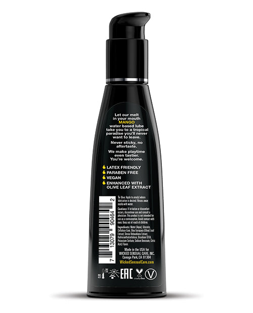 Lubrifiant à base d'eau Wicked Sensual Care - 4 oz Mangue