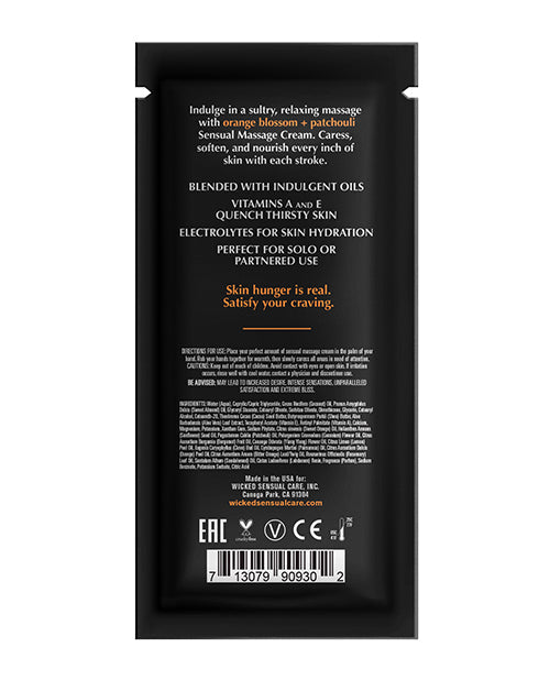 Crème de Massage Fleur d'Oranger & Patchouli Wicked Sensual Care - 9,6 g