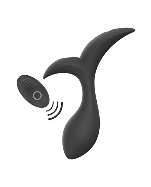 Vibrador recargable Pink Elephant Buzzy Bae con control remoto - Negro