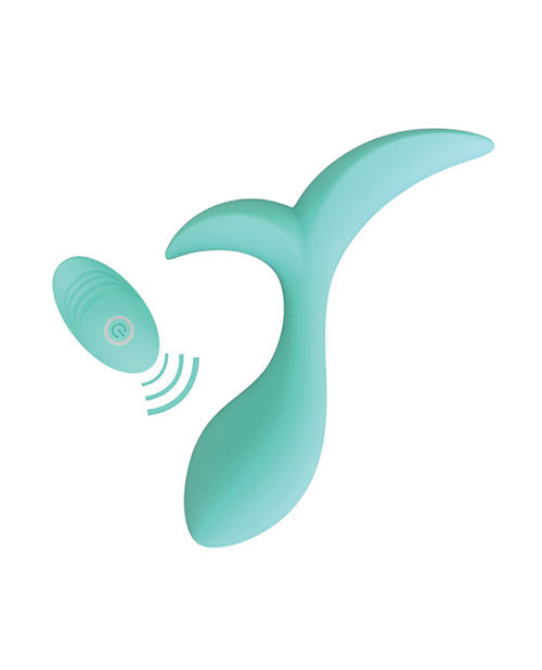 Vibrador recargable Pink Elephant Buzzy Bae con control remoto - Aqua