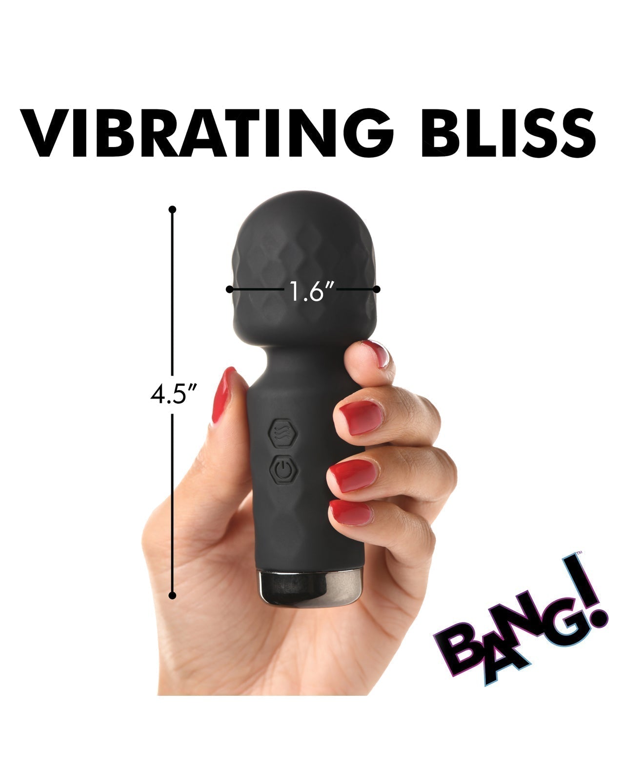 ¡Bang! Minivarita de silicona 10X - Negra