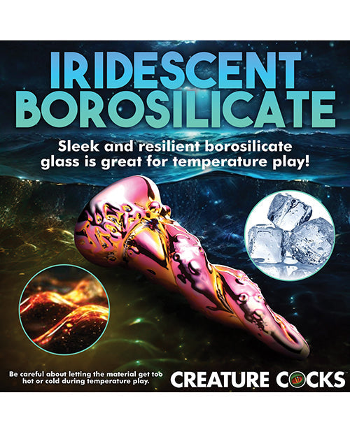 Gode réaliste créature | Gode en verre arc-en-ciel | Gode à ventouse
