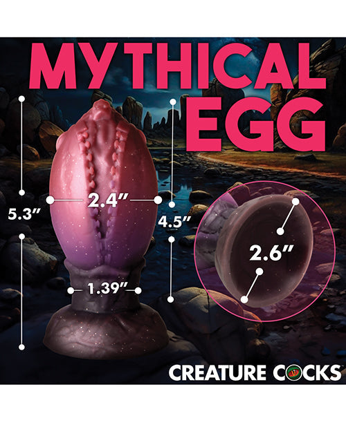 Huevo de silicona grande multicolor de Creature Cocks Dragon Hatch
