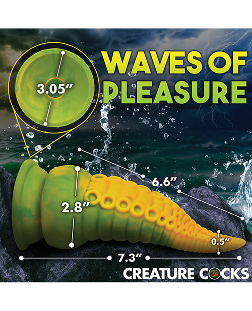 Creature Cocks Monstropus 2.0 Dildo de silicona con tentáculo vibrador - Amarillo/Verde