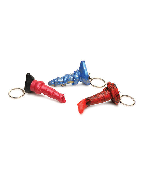Trousseau de Clés en Silicone Créature Queue de Chien d'Enfer, Lord Kraken et Roi Cobra - Lot de 3 Couleurs Multiples