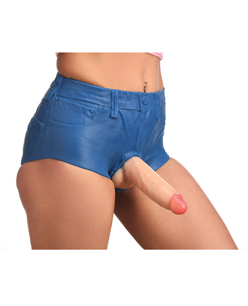 Shorts U Booty con arnés Strap-On Dildo de Silicona de 6" - Mediano