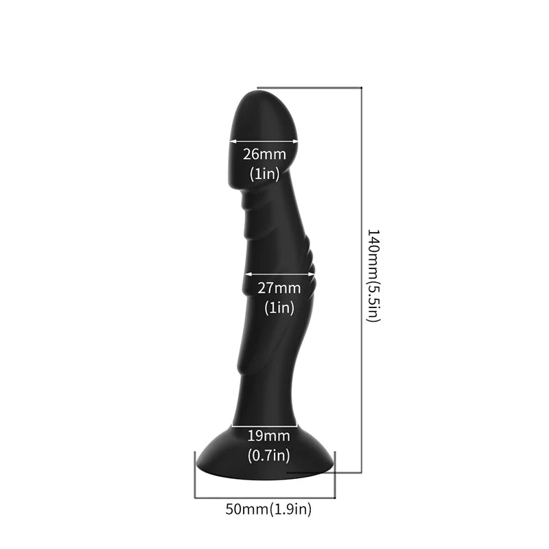 Enchufe anal de silicona GripBase para próstata