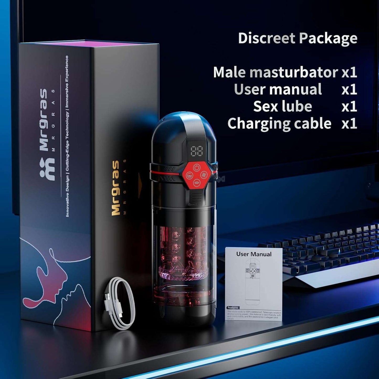 TeaseGrip 6 en 1: masturbador masculino y bomba para pene