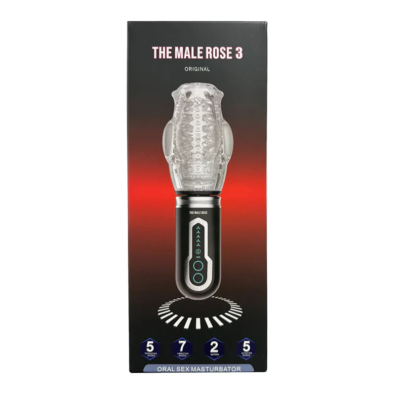 Le masturbateur oral pour homme The Male Rose 3 – Noir