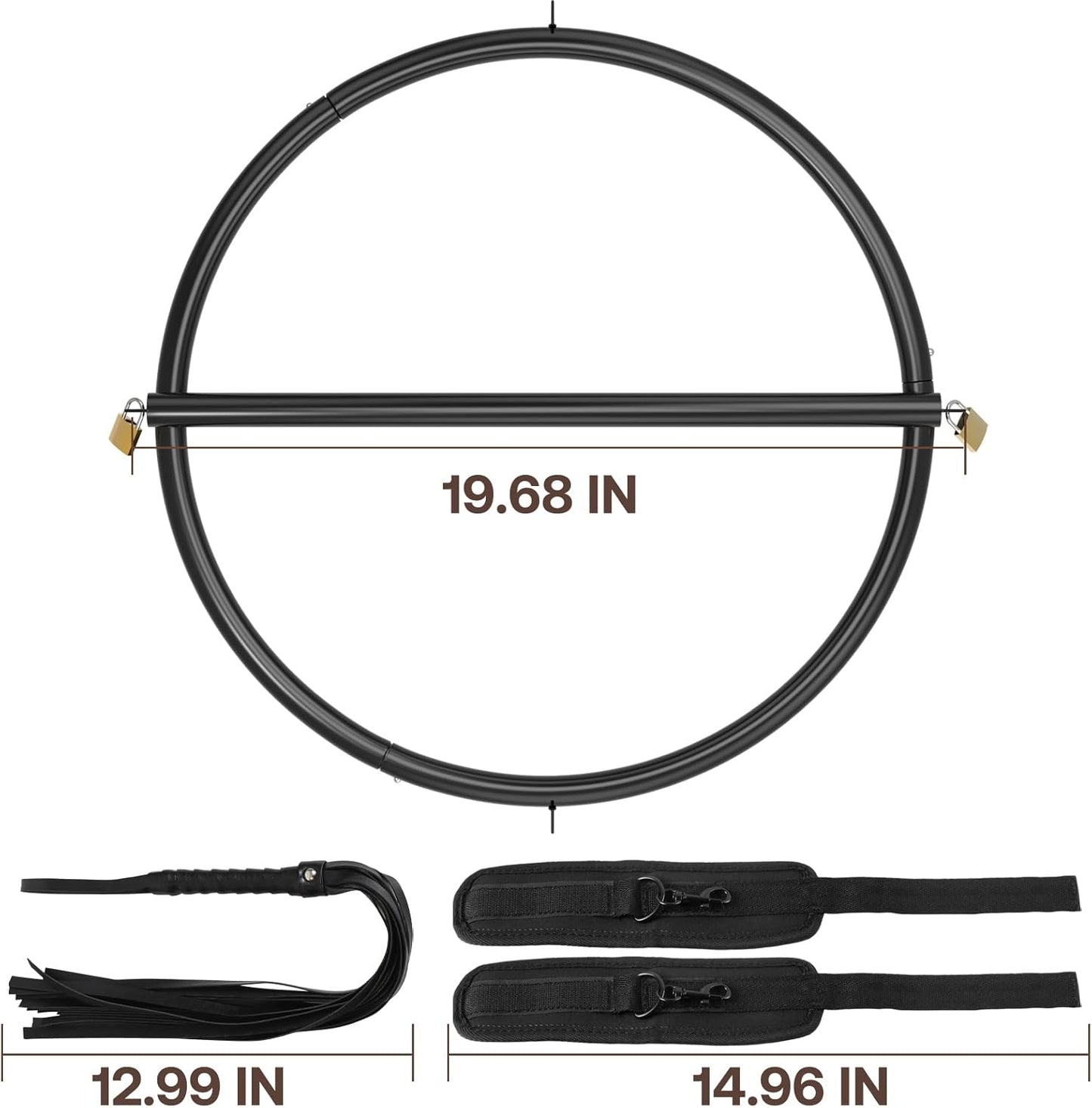 WaistSecure Modular BDSM Spreader Bar Kit