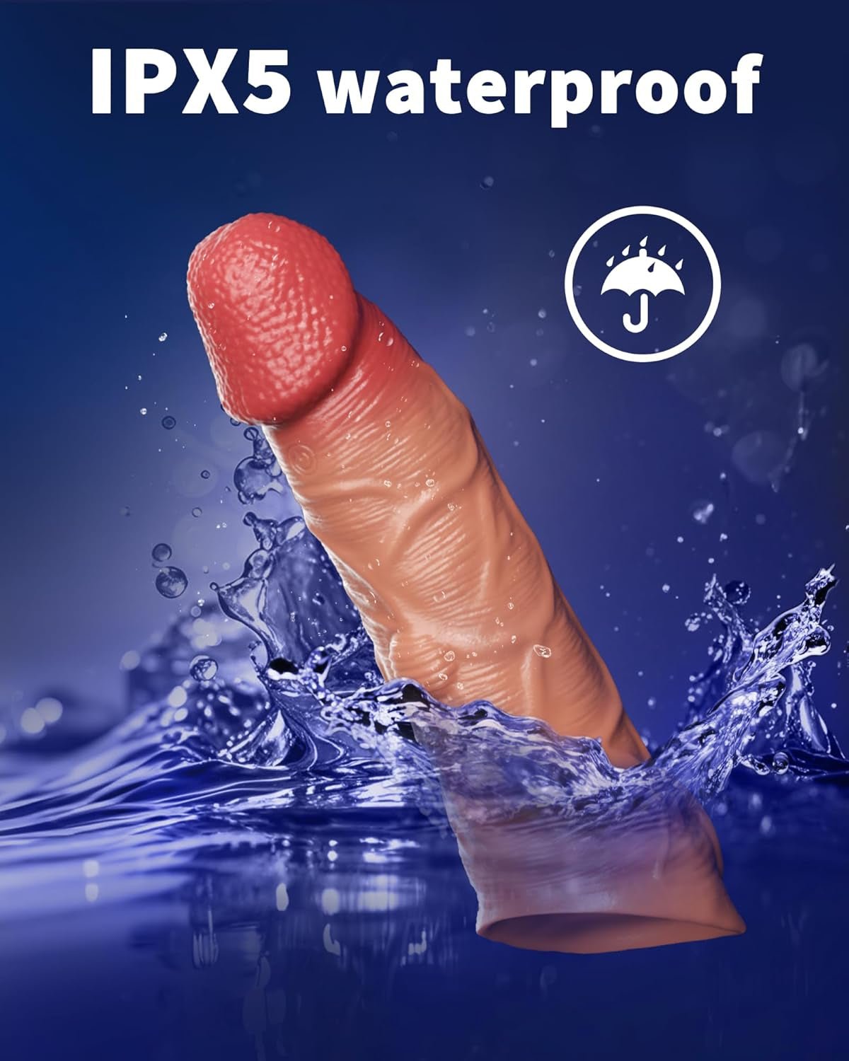 Manchon pénien SynexisX App Control 10 modes, anneau en silicone
