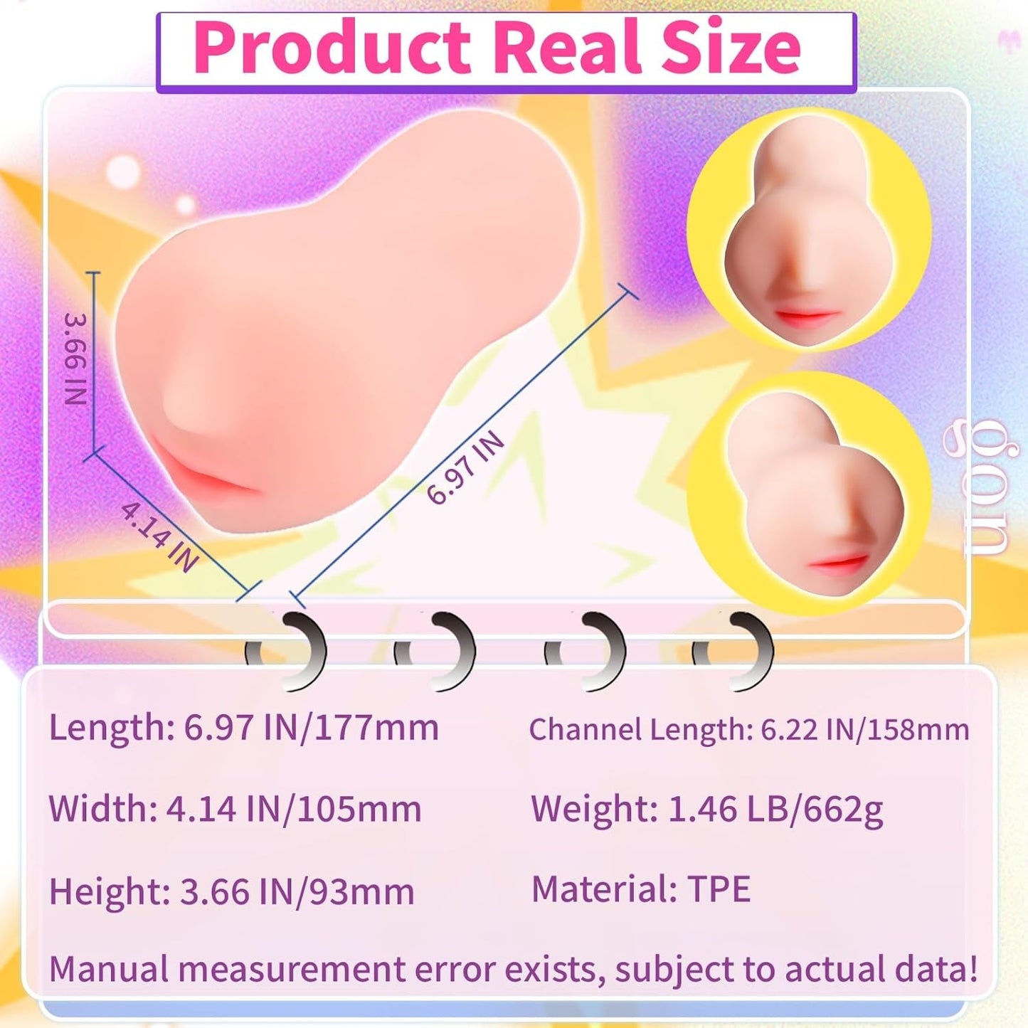 TwinLick Double-Tongue Realistic Mouth Male Stroker